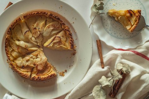 ПП шарлотка с яблоками без сахара